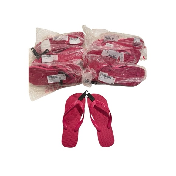 Havaianas Electric Pink Top Fashion flip flops Made in Brazil Size US 6 35/36 - Picture 7 of 9